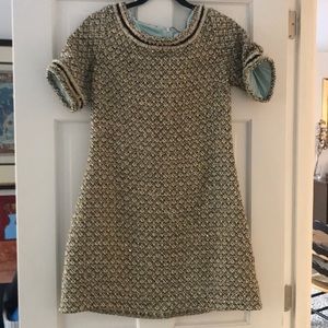 Julie Brown black and gold dress